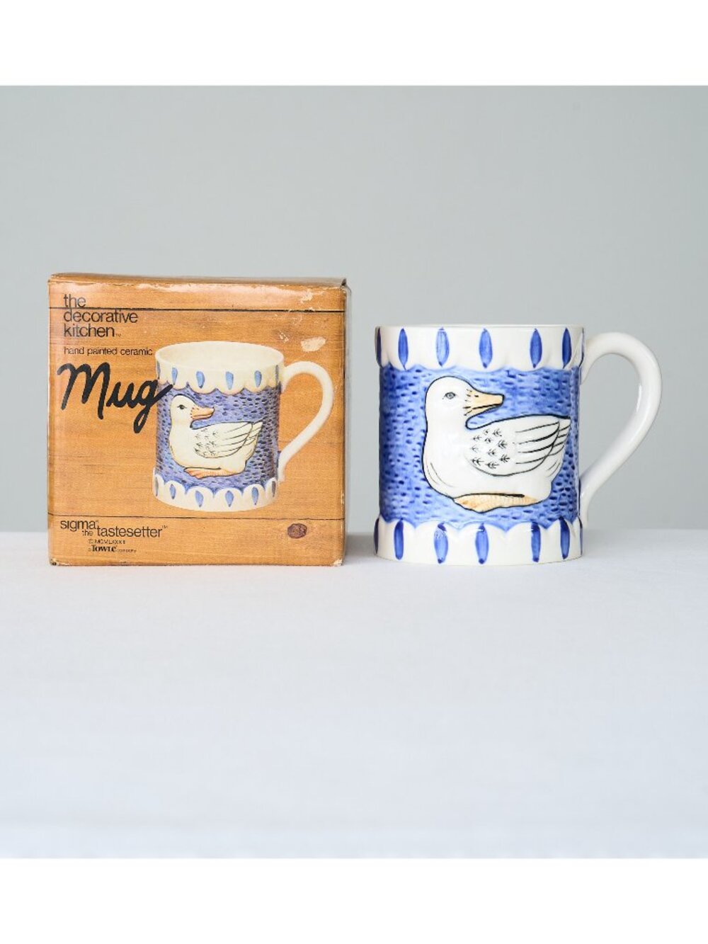Vintage Sigma 3D Duck Mug & Box Hand Painted Decorative Kitchen Coffee Cup Towle